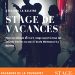 Stage pour enfants - vacances Toussaint - inscriptions